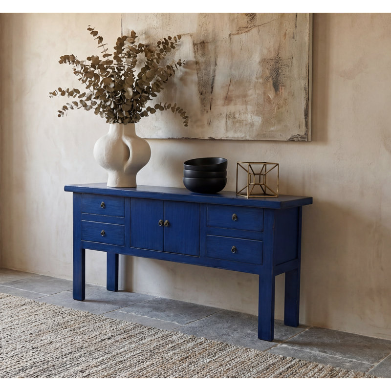 Annegreet 180cm Console Table, Peacock Blue