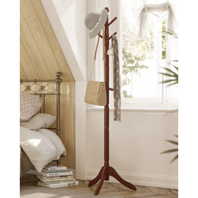 Solid Wood 10 - Hook Coat Rack