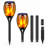 Solar Outdoor Torch Lights with Realistic Flickering Flame, IP65 Garden & Pathway Lights
