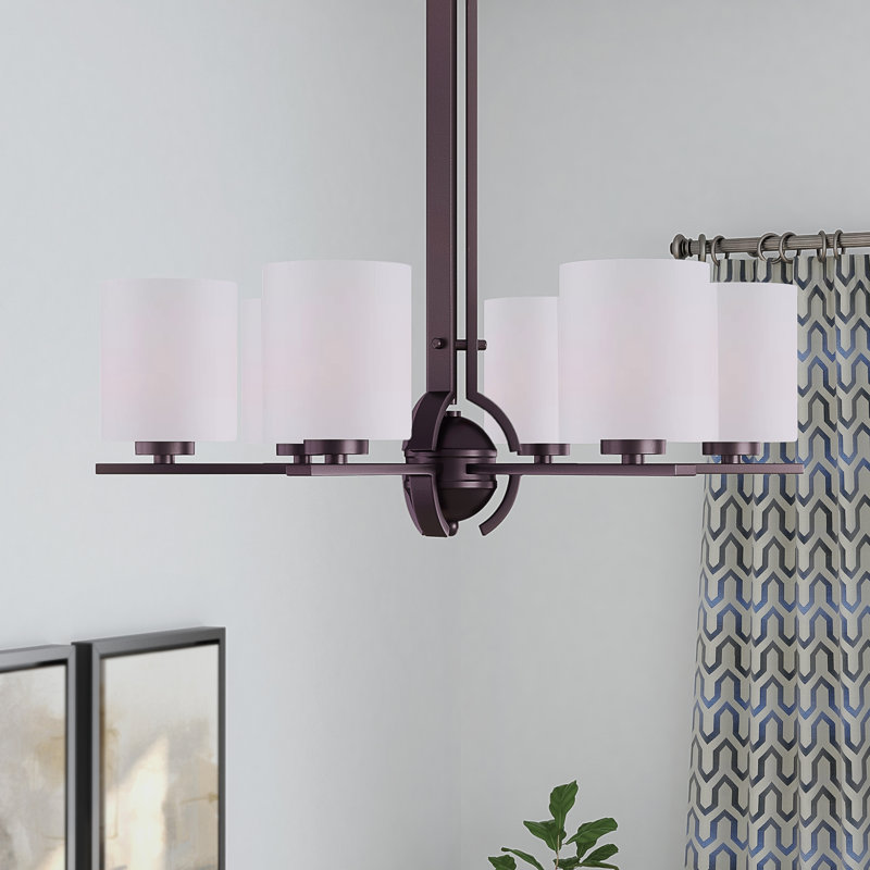 Celestia 6 - Light Dimmable Wagon Wheel Chandelier, Antique Bronze