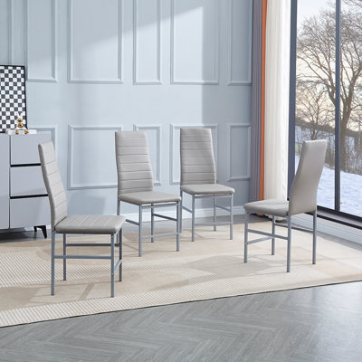 Aireona 45cm H Upholstered Metal Parsons Chair