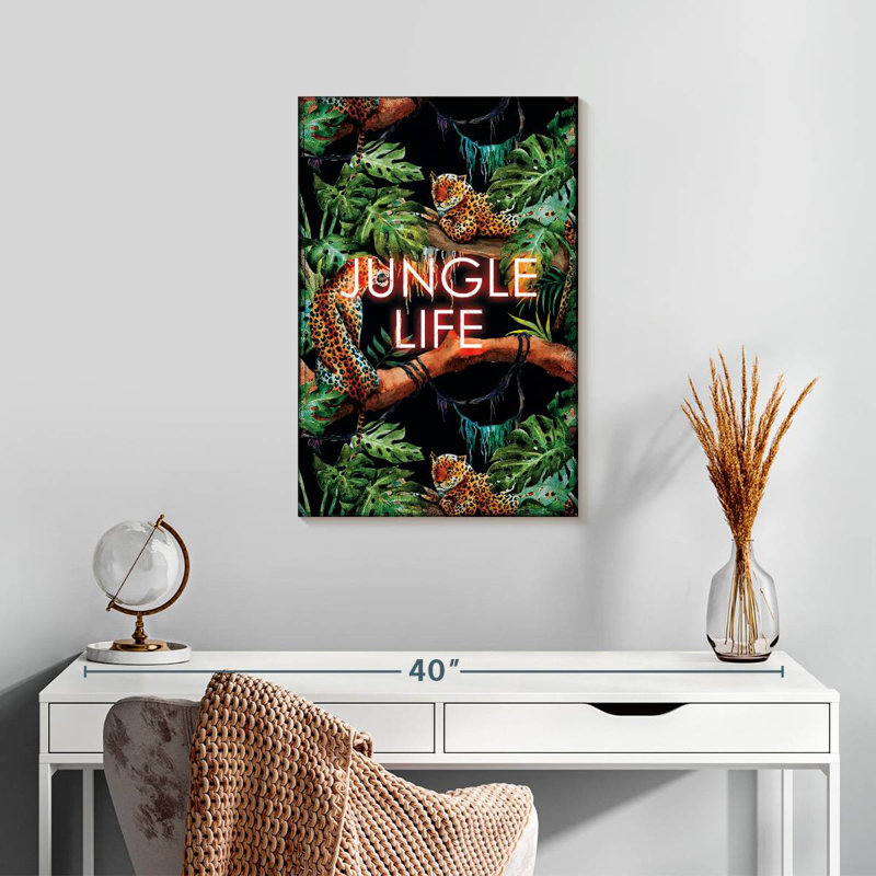 Alvord Jungle Life, typographie, H 24 po x l 16 po