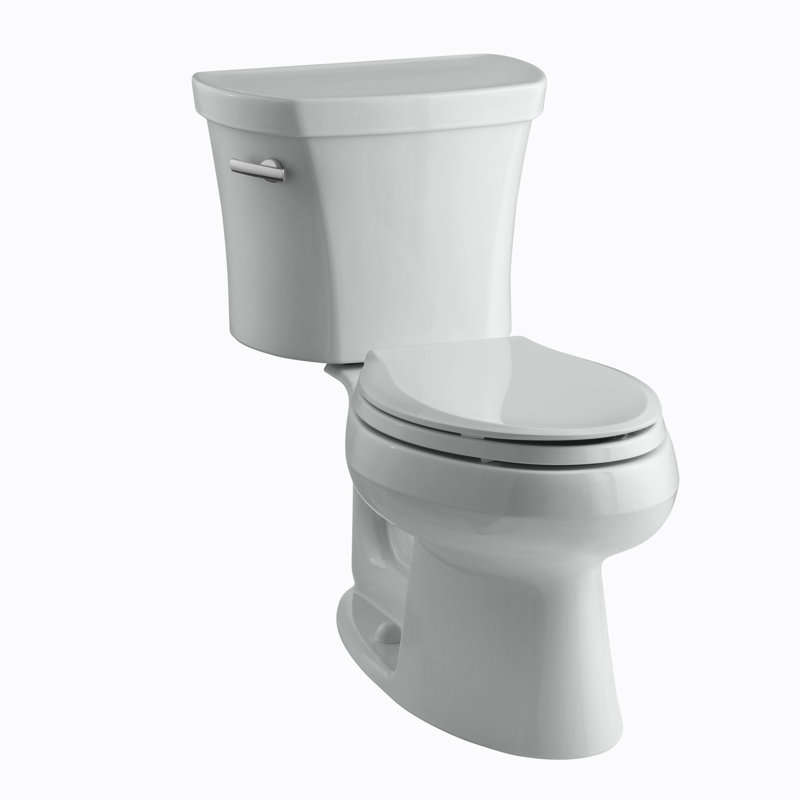Toilette allongée deux pièces 1,28 GPF Wellworth®, Gris glacé, Côté gauche