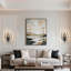 1 - Light Dimmable Gold Crytsal Flush Mounted Sconce-739447822
