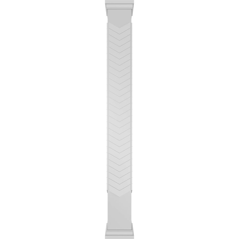 Craftsman Classic Chervon Modern Square non effilé avec colonne Prairie Capital, H 120 po x l 7,625 po x P 7,625 po