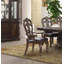 Fauteuil 2 pièces de style traditionnel avec corbeaux ornés et revêtement beige pour les salles à manger élégantes