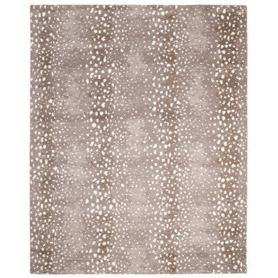 Matterson Animal Print Hand-Knotted Wool/Cotton Area Rug