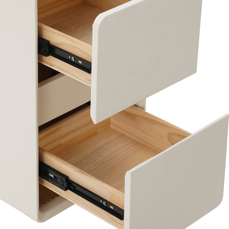 Table d'appoint avec armoire de rangement à 2 tiroirs 15,75 po (P) * 11,81 po (l) * 18,9 po (H)