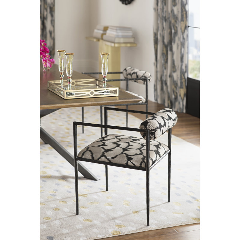 Barbana Upholstered Arm Chair, Ocelot