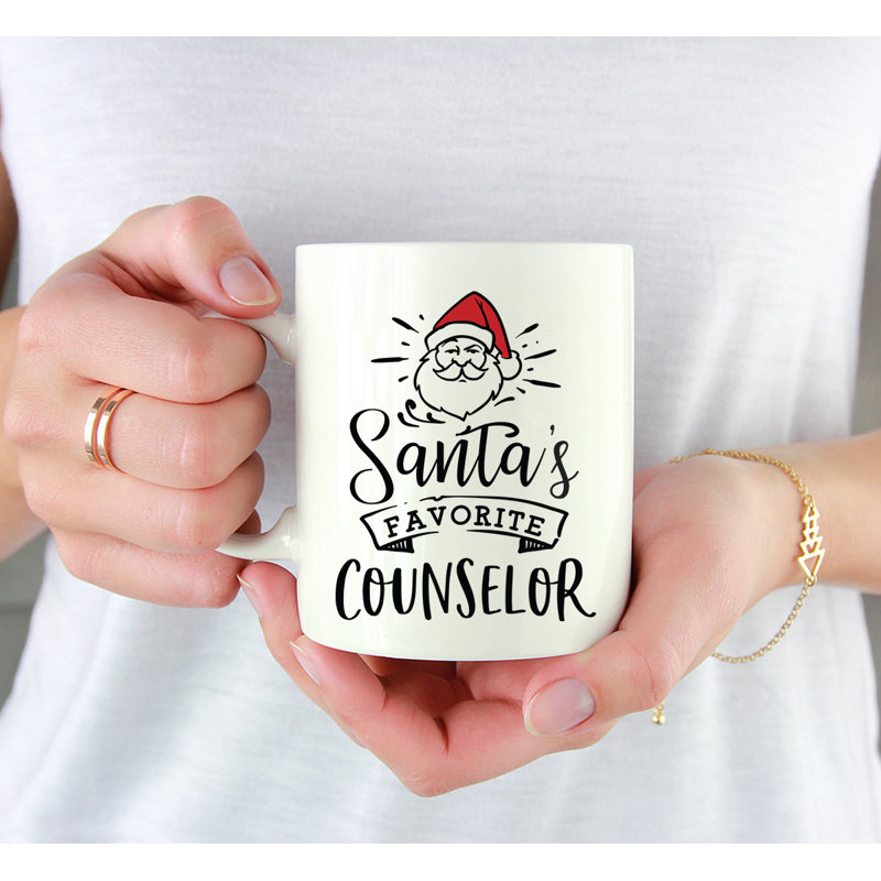 Grande tasse à café Tuileries, « Santa's Favorite Counselor »