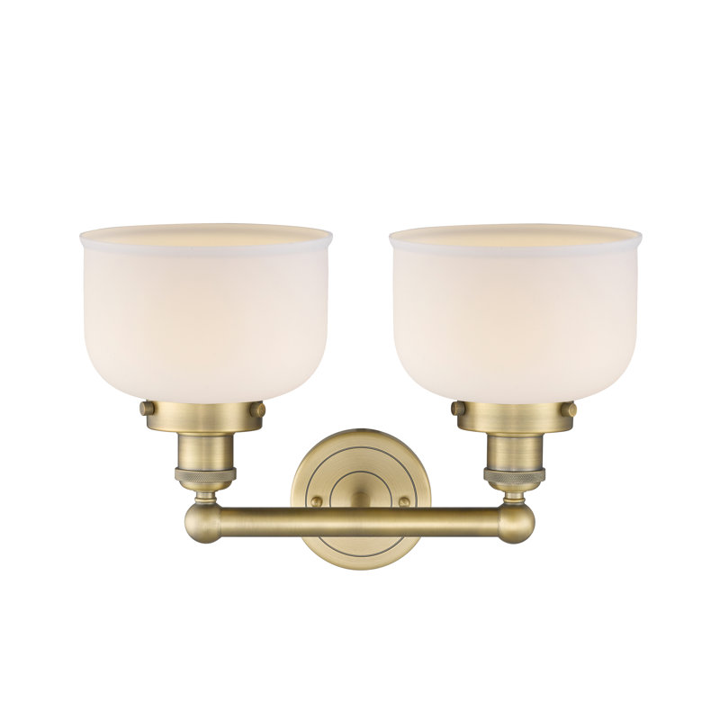 Arlester 2 - Light Dimmable Vanity Light, Matte White, Brushed Brass
