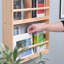 Bibliothèque murale en bois massif | Tablette de rangement mince à couches multiples-1438708469