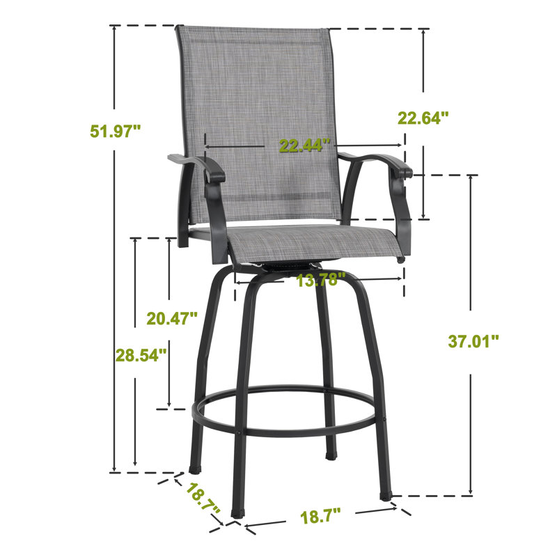 Tabourets de bar pivotants Eeshan, 4
