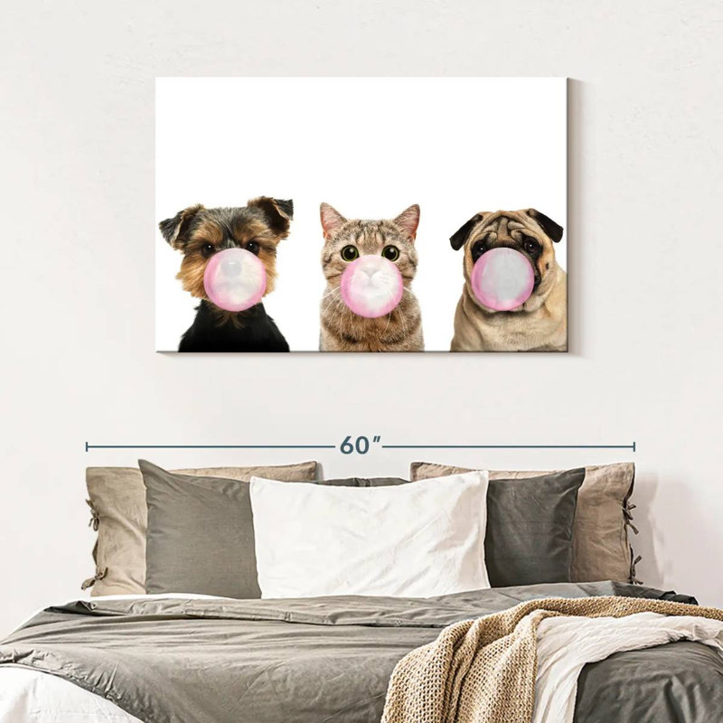 «Funny Animal», reproduction sur toile, H 30 po x l 45 po x P 1,25 po