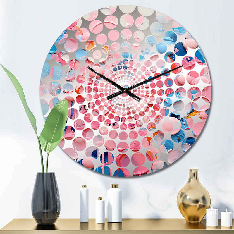 Horloge murale Oloto - Collages abstraits, Médium
