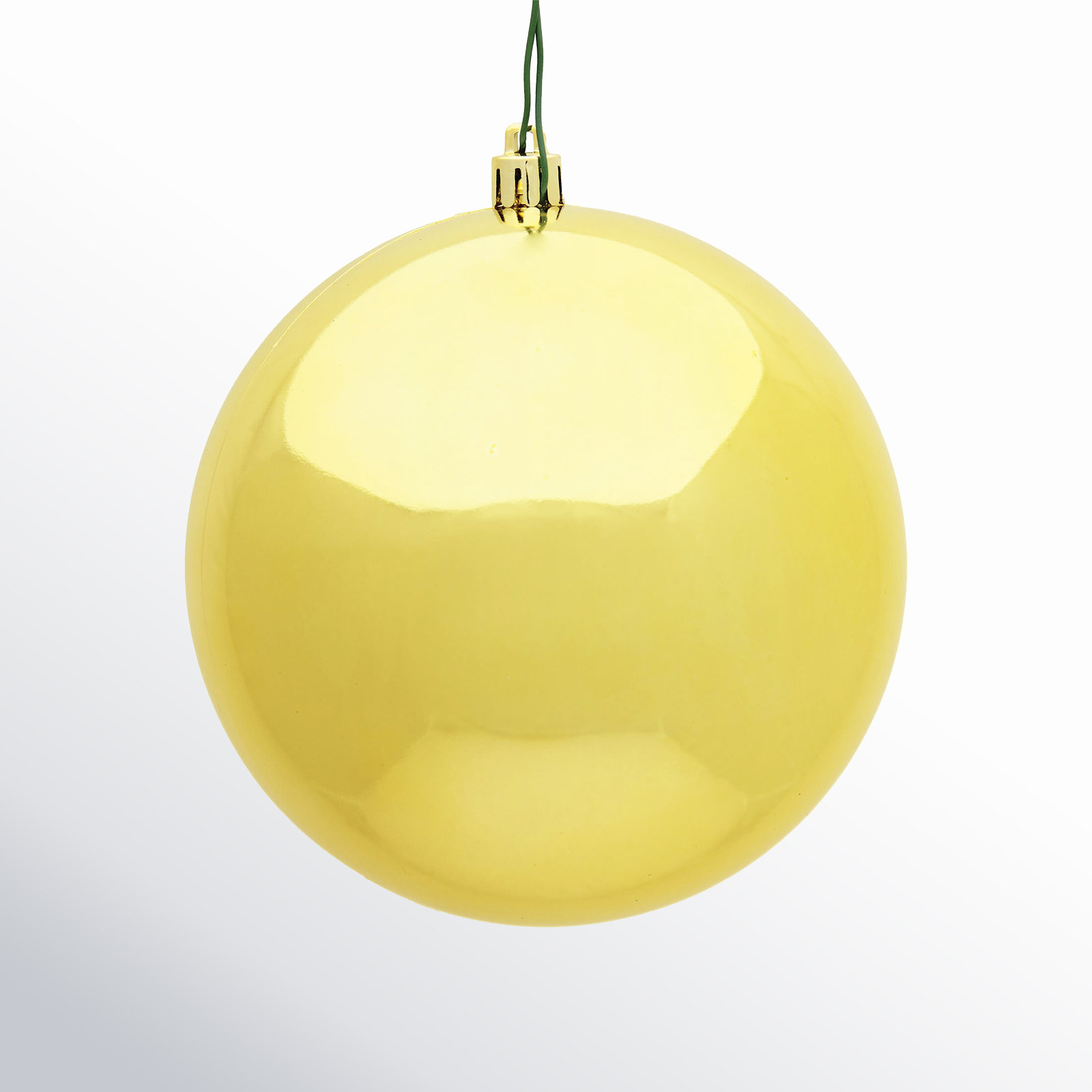 Holiday Décor Ball Ornament, Honey Gold Shiny, 2.75" H x 2.75" W x 2.75" D