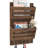 Mail Organizer With 4 Hooks, Wall Mount, Cedar Wood Key Holder-99220201