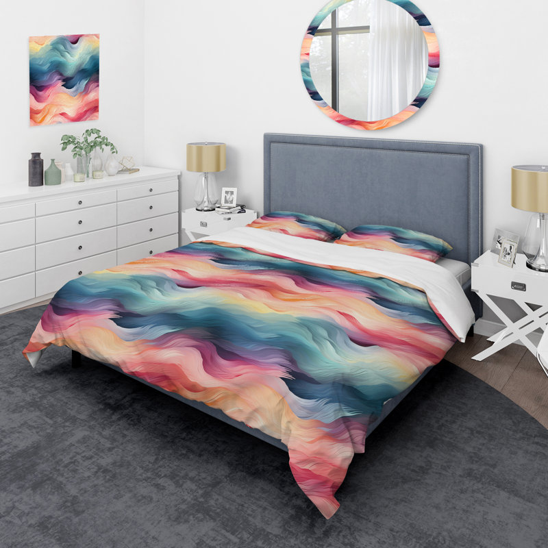 Literie Ethereal Whispers, Housse de couette pour très grand lit et 2 très