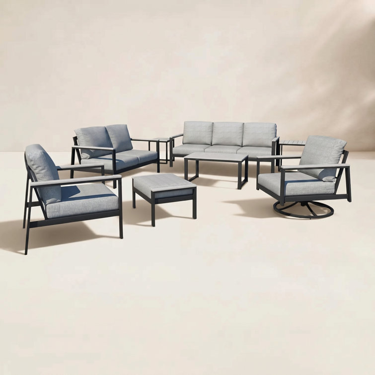 Townsend 7 - Person Patio Conversation Set with Sunbrella® Cushions