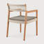 Jack Woven outdoor dining chair - teak - Beige cord - Silt fabric