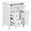 Meuble-lavabo 24 po avec lavabo, meuble-lavabo avec un tiroir rabattable et deux tiroirs, tablette réglable, bois massif et panneau de fibres à densité moyenne