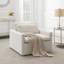 Fauteuil d'appoint recouvert de tissu ivoire