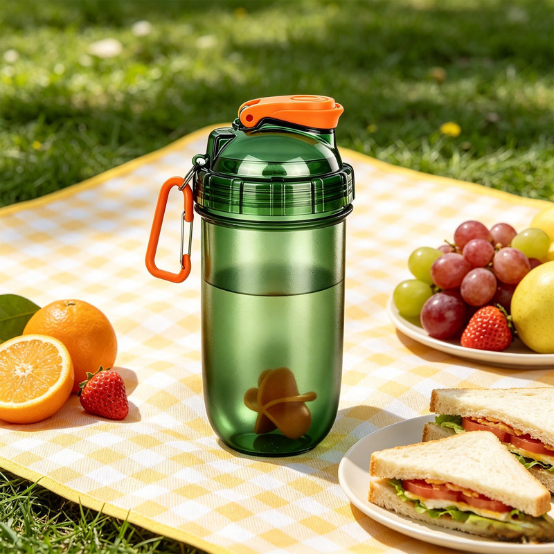 Bouteille d'eau Remise en forme de tasse à eau de sport avec doseur 650ML, C