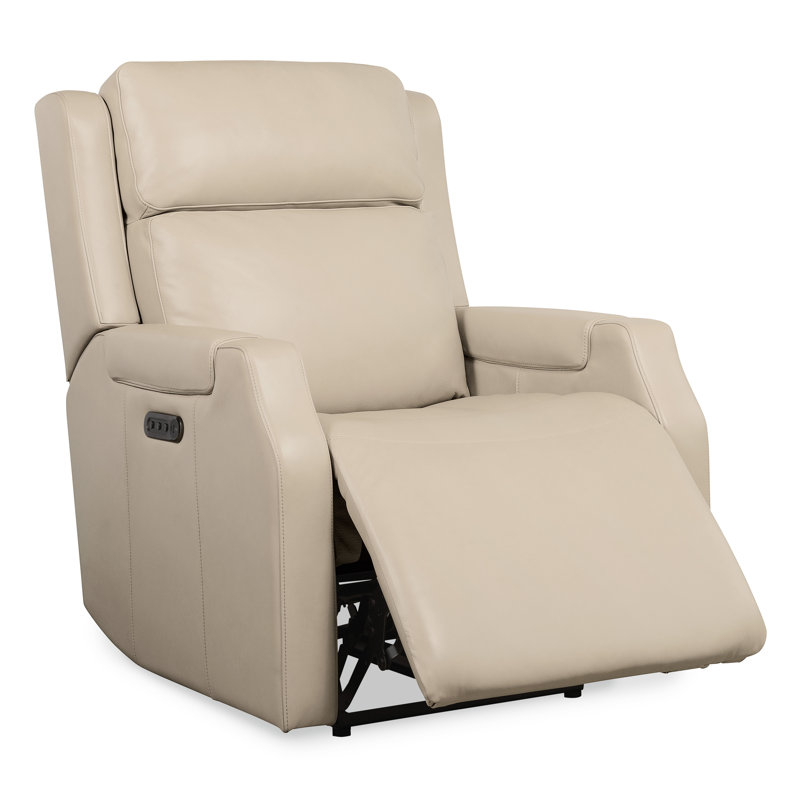 Fauteuil inclinable électrique avec appui-tête et soutien lombaire, Beige