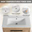 Meuble-lavabo autoportant avec lavabo en céramique et portes à fermeture en douceur-750854919
