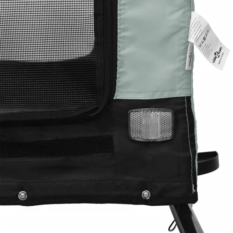 vidaXL Dog Bike Trailer Bicycle Trailer Bike Carriage Oxford Fabric and Iron, 65cm H x 124cm W x 65cm D, Orange/Black