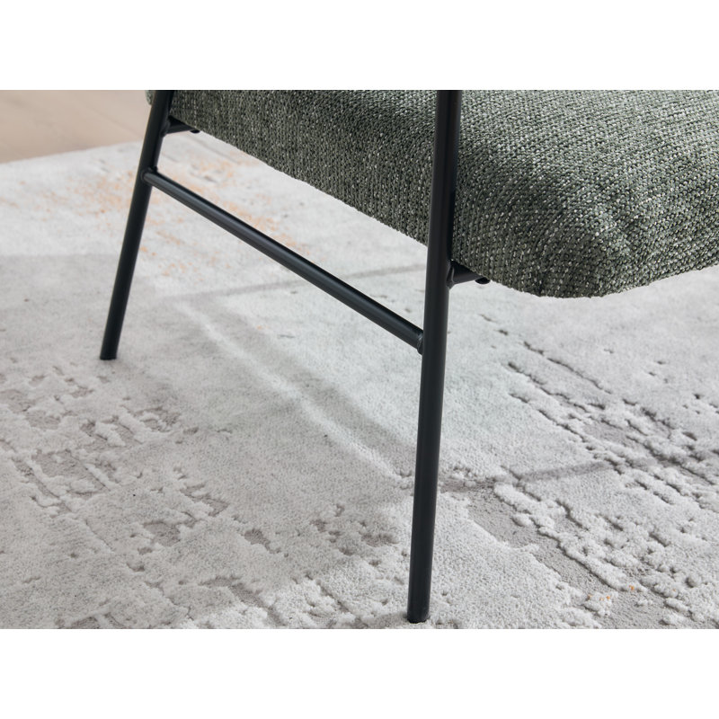 Chaise de loisir rembourrée avec tablette, Émeraude
