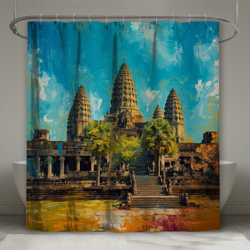 Rideaux de douche Angkor Wat, 70in W x 93in H