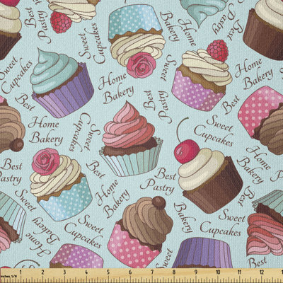 Crosse Cupcake with Polka Dots Ornaments Multi-Purpose Fabric