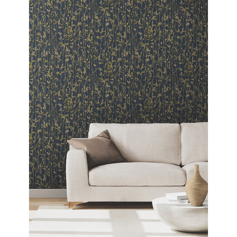 Papier peint filigrane bleu marine, Marine