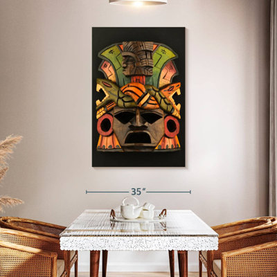 Masque aztèque en bois Senne