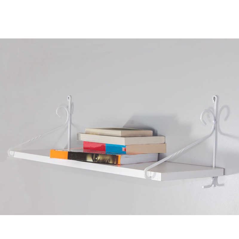 Tablette décorative Crisfield, Blanc brillant