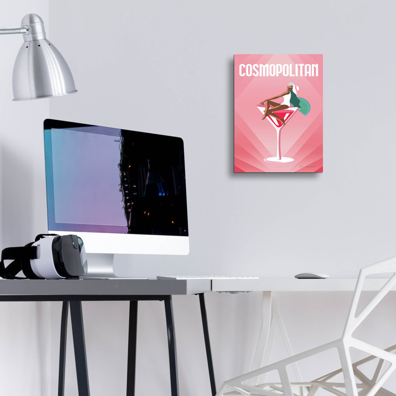 Art mural en verre «Cosmopolitan» par Omar Escalante, H 16 po x l 12 po x P 0,13 po