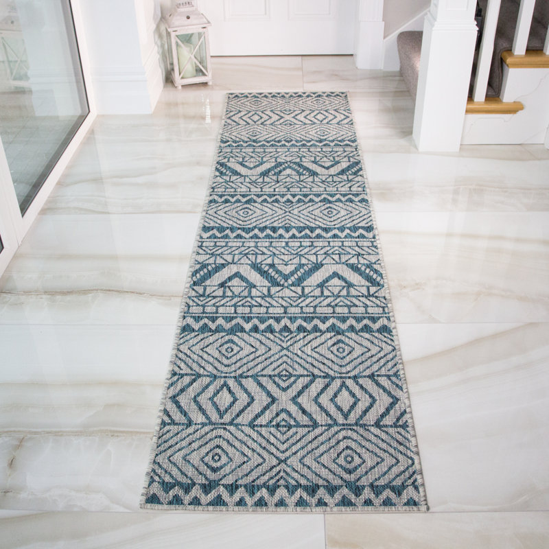 Winnsboro Geometric Indoor / Outdoor Area Rug, Runner 60 x 240cm