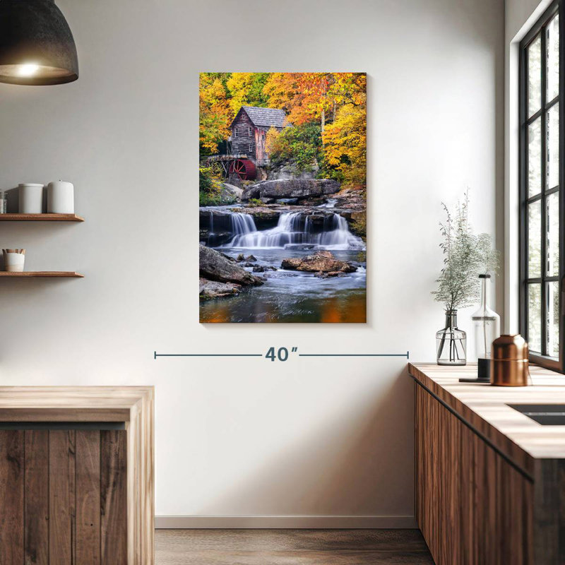 Moulin Alvord Glade Creek en automne, H 39 po x l 26 po