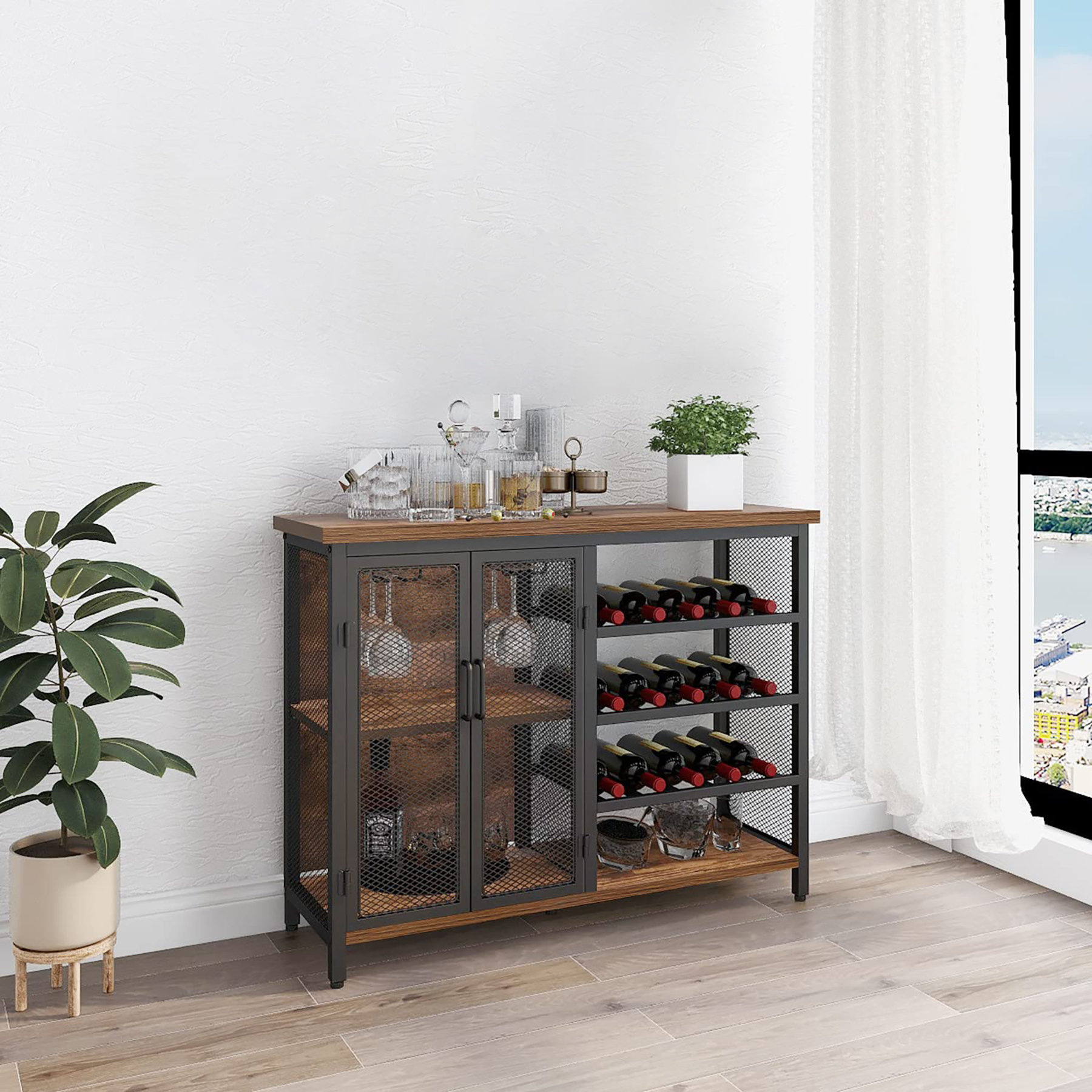 17 Stories Maizi 39.37'' Bar Cabinet | Wayfair