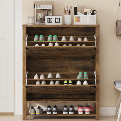 Farmhouse Freestanding Organizer with 2 Flip Drawers