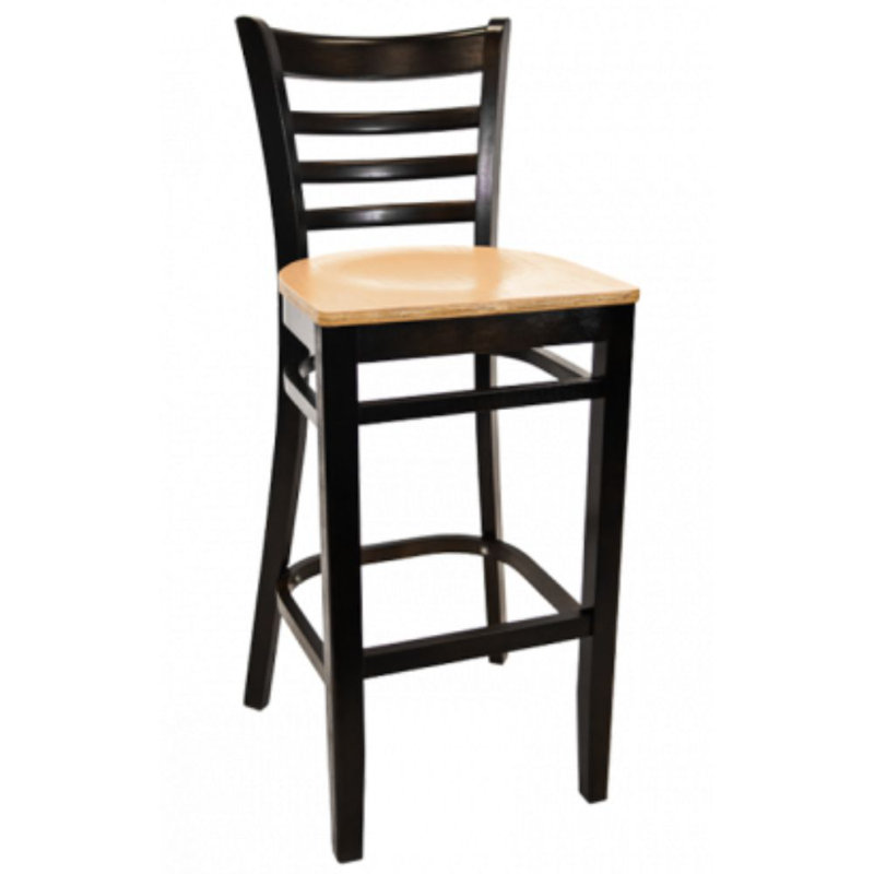 29" Bar Stool, Natural, Black