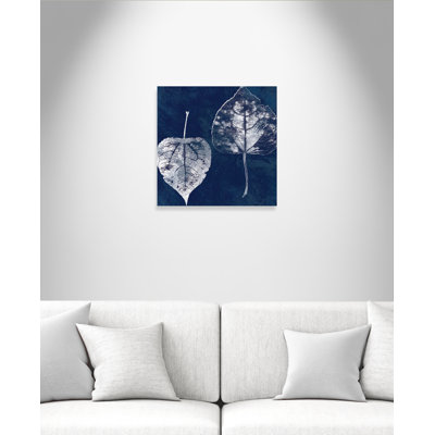 Cyanotype " Cyanotype Aspen Leaves " Painting Print