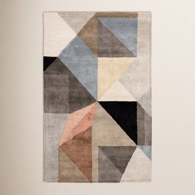 Ruben Viscose Geometric Indoor Rug, Rectangle 5' x 8'