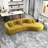 126" Japandi Style Luxury Modern Velvet Curvy Couch-81914203