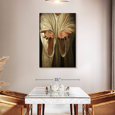 " Jesus Hands Canvas Print "