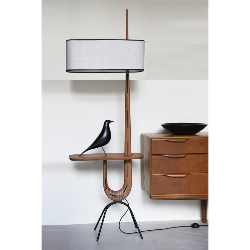 Giraffe Floor Lamp, American Walnut