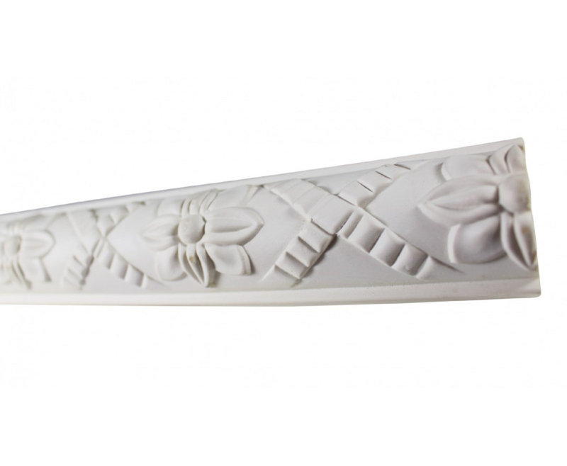 Trenton Ornate Primed White Urethane Crown Moulding 94"
