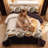 King Size Comforter Set 9 Pieces, All Season Luxury Bed in a Bag for Bedroom, With Matching Curtains, Soft Microfiber, Ginkgo Leaf-121273392