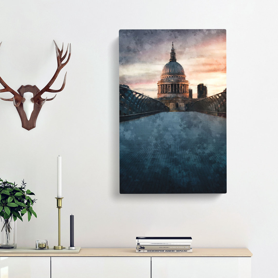 St. Pauls Cathedral In London Abstract - Wrapped Canvas